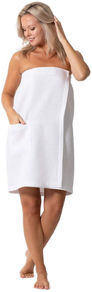 Quick Dry, Lightweight Waffle Spa/Bath Wrap with Adjustable Closure & Elastic Top Robe Direct