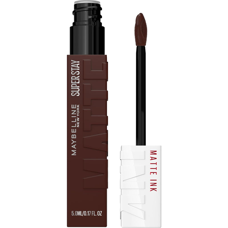 Maybelline Super Stay Matte Ink Liquid Lipstick Makeup, Long Lasting High Impact Color, Up to 16H Wear, Hustler, Red Brown, 1 Count, Packaging May Vary Infinity Warehouse