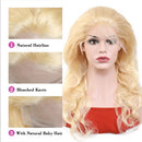 613 Blonde Lace Front Wig Human Hair Pre Plucked Bleached Knots 26" Brazilian Body Wave Human Hair Wigs for Black Women 150% Density Blonde Lace Frontal Wig with Baby Hair A8 Store