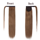 100% Remy Human Hair Ponytail Extension Wrap Around One Piece Hairpiece With Clip in Comb Binding Pony Tail Extension For Girl Lady Women Long Straight