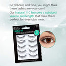 Ardell False Eyelashes Natural 110 Black, 1 pack (5 pairs per pack) Ardell
