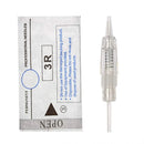 10PCS Permanent Makeup Clear Needle Cartridges for Eyebrow Eyeliner Tattoo Machine 1P/1R/3R/5R/5F/7F (5F) HiTreasure