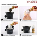 Anbbas Fine Badger Hair Shaving Brush with Wood Handle and Hanging Style Brush Holder Set for Men Wet Shave Anbbas
