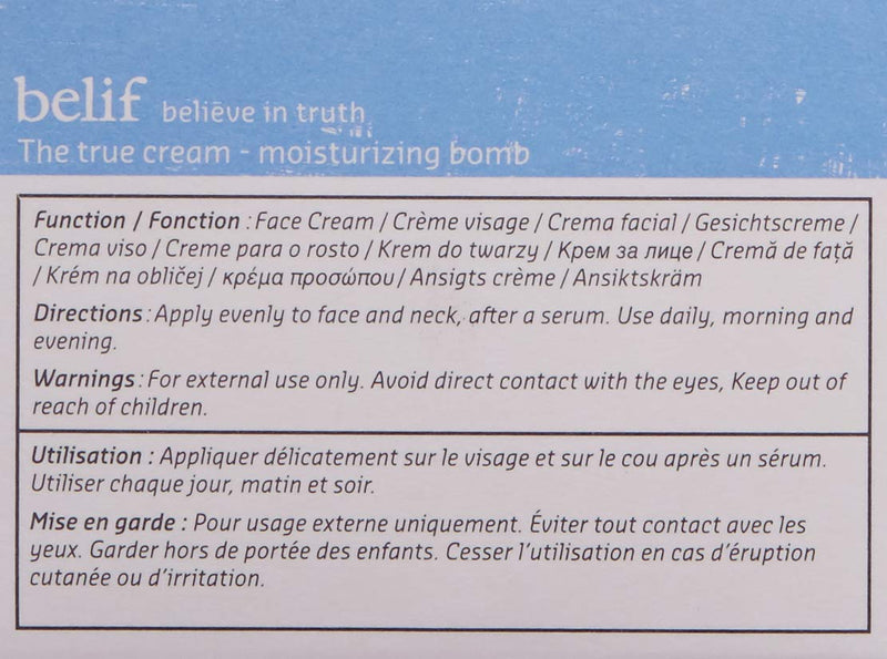 Belif the True Cream Moisturizing Bomb | Moisturizer for Dry Skin | Face Cream, Hydration, Clean Beauty, 1.68 Fl Oz (Pack of 1) belif