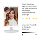 Makeup Vanity Mirror with 3 Color Lighting, COSMIRROR Lighted Makeup Mirror with 72 LED Lights and 10X Magnifying Mirror, Dual Power Supply, 180 Degree Rotation Cosmetic Tabletop Light up Mirrors COSMIRROR