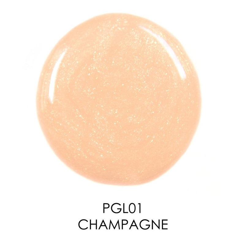 Palladio Lip Gloss, Non-Sticky Lip Gloss, Contains Vitamin E and Aloe, Offers Intense Color and Moisturization, Minimizes Lip Wrinkles, Softens Lips with Beautiful Shiny Finish, Champagne Palladio