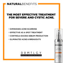 DRMTLGY Acne Spot Treatment and Cystic Acne Treatment. Acne Serum with Micronized Benzoyl Peroxide 5% and Glycolic Acid DRMTLGY