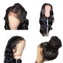 4x4 Lace Front Wig Human Hair Body Wave Lace Closure Wig Brazilian Virgin Hair Body Wave Front Lace Wigs Human Hair Wavy Human Hair Wig Human Hair Lace Front Wigs Pre Plucked Bleached Knots 24 Inch Ying Guan