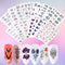 13 Sheets Black Nail Art Stickers Water Transfer Decals Nail Supplies Decorations Accessories with Flowers Necklace Jewelry Dream Catcher Feather Design Foil Tattoo for DIY Nail Manicure Tips ARTEM