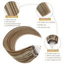 Ugeat 22Inch Microlink Hair Extensions Human Hair