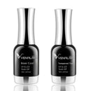 VENALISA 2 PCS 12ml Base Coat and Tempered Top Coat Nail Polish Gel Set UV LED Soak Off Shine Finish and Long Lasting V VENALISA
