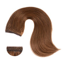 20" Clip in Hair Extensions Remy Human Hair for Women - Silky Straight 75grams Long Human Hair Clip on Extensions 75grams 4pieces Chestnut Brown