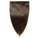 18 Inch Clip in Hair Extensions 100% Human Hair Long Thin Clip on Human Hairpieces Standard Weft One Piece 5 Clips 50g Straight Hair for Women
