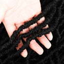 New soft locs Crochet hair 24 inch 6 Packs Faux Curly Wavy Crochet Braids 100% Premium Fiber Synthetic Hair African Hair Extensions (24 inch,