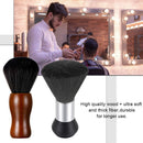Vtrem 2 Pack Barber Brush Neck Duster Professional Large Hairbrush Ultra Soft Salon Shaving Brush for Face and Neck, Black & Brown Vtrem