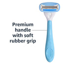 Amazon Brand - Solimo 5-Blade Razor for Women, Handle, 2 Cartridges & Shower Hanger (Cartridges fit Solimo Razor Handles only) Solimo