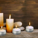 Hulless Aluminum Tin Jar 0.5oz Refillable Containers 15ml, Cosmetic Small tin, Aluminum Screw Lid Round Tin Container Bottle for Candle, Lip Balm, Salve, Eye Shadow, Powder, 24 Pack. Hulless