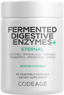 Codeage Fermented Digestive Enzymes Supplement 3-Month Supply - 14 Digestive Enzymes, Probiotics, Prebiotics, Fermented Botanicals, Plant-Based Multi Pancreatic Enzymes - 1 Capsule a Day - 90 Capsules Infinity Warehouse