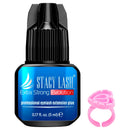 STACY LASH Extra Strong Evolution Eyelash Extension Glue (0.17fl.oz / 5ml) / 0.5-1 Sec Dry/Retention – 8 Weeks/Black Adhesive/Lash Tech Supplies + Glue Ring Infinity Warehouse