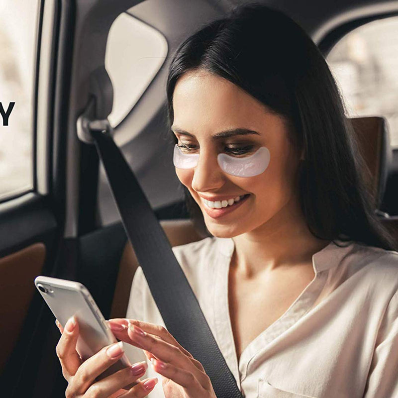 Jakuva 30 Pairs Crystal Collagen Eye Masks Under Eye Patches For Anti-Aging, Remove Dark Circle & Bags, Moisturising & Hydrating (Milk White) Jakuva