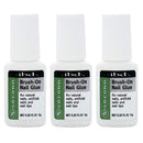 5 Second Brush-On Nail Glue 6 g, For Nail Tips, Full Cover Nails, And For Repairing Of Cracked, Split Natural Nails, 3 Packs IBD