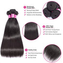 Brazilian Straight Human Hair Bundles 10 12 14 Inch Straight Virgin Hair Bundles 10A Unprocessed Weave Hair Human Bundles ALIANNA Store