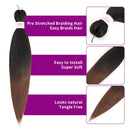 Braiding Hair Pre Stretched Ombre Expression Braiding Hair 20inch 8packs Senegalese Box Braids Professional Synthetic Fiber Crochet Hair Extensions(T1B/30) MIRRA'S MIRROR Store