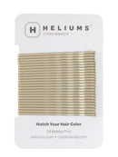 Heliums Ash Light Blonde Extra Long Wavy Easier to Open Bobby Pins, 2.5 Inch - 24 Count Heliums