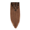 Double Weft 100% Clip in Remy Human Hair Extensions 10''-24'' Full Head Thick Thickened Long Soft Silky Straight 8pcs 18clips for Women Fashion 16" / 16 inch 130g
