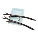Real Sic Natural Sandalwood Hair Sticks for Women - Set of 2 - Sustainable Retro Boho Fashion Chopsticks/Wood Hair Pins for Long Hair (Earth) Real Sic