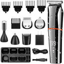 SURKER Beard Trimmer for Men Hair Clippers Body Mustache Nose Hair Groomer Cordless Precision Trimmer 6 in 1 Grooming Kit Waterproof USB Rechargeable SURKER