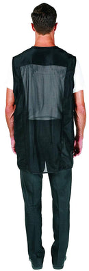 Betty Dain Cool Vent Mesh Back Barber Vest, Sleeveless, Stretch Mesh Back for Breathability, Pockets with Zippered Bottom, Snap Front Closure, Lightweight, Water Resistant Nylon/Poly, Black, XL Betty Dain
