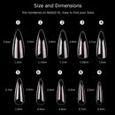 Makartt 500Pcs Stiletto Nail Tips, Full Cover False Nails Clear Press on Nails Acrylic Nail Tips Clear Tips for Acrylic Nails with Bag, 10 Sizes Makartt Store
