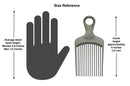 Chicago Comb Model 7 Carbon Fiber Pick Comb, for Long Thick Curly & Afro Hair, Black Color, 6 inches (15 cm) Chicago Comb