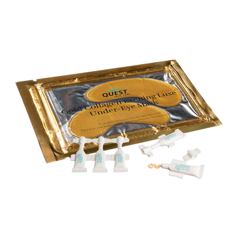 Instantly Ageless 5 Vials Anti Wrinkle Cream W/ FREE Pair Gold Collagen Under Eye Masks Instantly Ageless