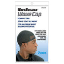WaveBuilder Wave Cap | Promotes Healthy and Uniform Hair Waves, Black, 2 Count WAVEBUILDER