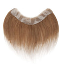Hairro Men's Hairline Toupee 100% Brazilian Human Hair Frontal Wiglet Hairpieces 6 Inch V-Shape Forhead Hair Topper with Seamless PU Weft Skin Base Man Hair Replacement Unit System