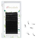 Obeya Easy Fan Volume Lashes 0.05 0.07mm Automatic Rapid Blooming Lashes Thickness Fast Fanning Eyelash ExtensionsC D Curl 9-15mm Mixed Trays (0.10-DD, 9-15 mm) Obeyalash Store