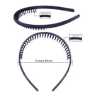 Yeshan Plastic Teeth headbands for Women Multicolors Non-slip Tooth Comb Headbands Hair Hoops Soft Hair Accessories,Pack of 6 Yeshan