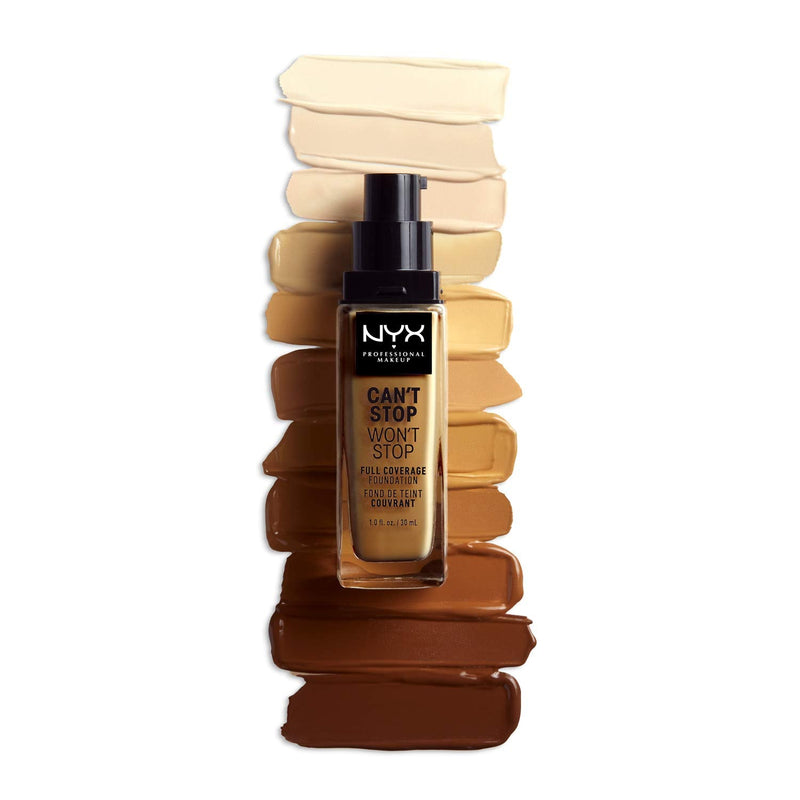 NYX PROFESSIONAL MAKEUP Can't Stop Won't Stop Foundation, 24h Full Coverage Matte Finish - Alabaster NYX PROFESSIONAL MAKEUP