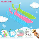 Dental Floss Picks, FAMILIFE Kids flossers Toddler Threaders Children Unwaxed Unflavored Fluoride Free Dental Floss Child Kid Flossing Sticks with Travel Cases 200 Picks FAMILIFE Store