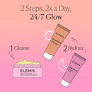 ELEMIS Way to Glow Skincare Kit, Travel Set with Travel-Size Rose Cleansing Balm, Glow Priming Moisturizer & Midnight Facial, Nourish & Illuminate Skin all day Infinity Warehouse