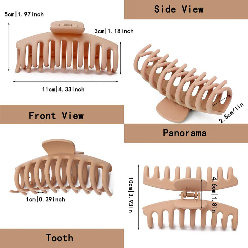 8 Pcs Hair Clips Large Claw Hair Clips for Thick Hair No Slip, Strong Hold Big Hair Claw Banana Hair Claw Clips for Women and Girls Hair Accessories Gifts Yanwenx