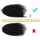 Seelaak 16 Inches Curly Hairpiece Wrap Around Ponytail Hair Piece with Clips Human Hair Ponytail Extensions 101g/set Magic Paste Binding Pony Tail Hairpiece for Black Women seelaak