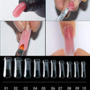 Nail Extension Form Tips Clear 100pcs Poly Gel Acrylic Nails Mold Artificial Dual Forms System UV Gel DIY Polish Manicure Tool 100PCs/Case with Scale Beuniar