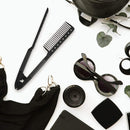 Herstyler Grande Pink Curling Iron and V Comb Straightening Comb (Black) Set HerStyler