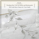 Yean Wedding Headband Gold Leaf Bridal Headpieces for Bridesmaid and Flowergirls (15.7 Inches)(Silver) Yean