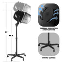Artist Hand Bonnet Hair Dryer Adjustable Professional Hood Dryer Stand Up Rolling Base with Wheels Salon Equipment Artist hand