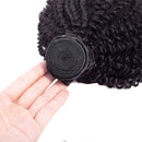 BLY 7A Mongolian Afro Kinky Curly Human Hair 3 Bundles Unprocessed Hair Weave Weft Big Hair for African American Women Natural Color (20/22/24 Inch) BLY