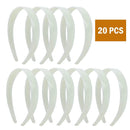 Timoo 20 Pcs Plastic Headbands, 1" Wide No Teeth Hair BandsAccessories for DIY & Craft - Perfect for Girls, Women (White) Timoo